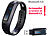 newgen medicals BT-4.0-Fitness-Armband mit Schlafüberwachung (Versandrückläufer) newgen medicals Fitness-Armbänder mit Bluetooth