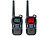 simvalley communications 2er-Set Profi-Walkie-Talkies mit VOX, 10 km, USB, extragroßes Display simvalley communications Walkie-Talkies