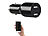 Lescars Kfz-Fahrtenbuch-Adapter & USB-Ladegerät, Bluetooth, App, Quick Charge Lescars Kfz-Fahrtenbuch-Adapter & USB-Ladegeräte, mit App