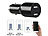 Lescars Kfz-Fahrtenbuch-Adapter & USB-Ladegerät, Bluetooth, App, Quick Charge Lescars Kfz-Fahrtenbuch-Adapter & USB-Ladegeräte, mit App