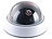 VisorTech 2er-Set Dome-Überwachungskamera-Attrappen, durchsichtige Kuppel & LED VisorTech Kamera-Attrappen