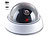 VisorTech 4er-Set Dome-Überwachungskamera-Attrappen, durchsichtiger Kuppel, LED VisorTech Kamera-Attrappen