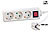 revolt 3-fach-Steckdosenleiste mit beleuchtetem Netz-Schalter, weiß revolt Steckdosenleisten mit Schalter