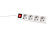 PEARL Schaltbare 4-fach-Steckdosenleiste mit Kinderschutz, 160 cm, weiß PEARL 