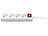 PEARL Schaltbare 4-fach-Steckdosenleiste mit Kinderschutz, 160 cm, weiß PEARL Steckdosenleisten mit Schalter