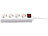 PEARL Schaltbare 4-fach-Steckdosenleiste mit Kinderschutz, 160 cm, weiß PEARL 