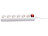 PEARL Schaltbare 6-fach-Steckdosenleiste mit Kinderschutz, 160 cm, weiß PEARL Steckdosenleisten mit Schalter