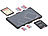General Office Speicherkarten-Organizer für 2 SD-Karten und 4 microSD-Karten General Office