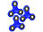 newgen medicals 3-seitiger Hand-Spinner mit ABEC-7-Kugellager, blau, 3er-Set newgen medicals Hand-Spinner