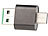 PEARL 2er-Set Mini-Cardreader & USB-Stick für microSD bis 128 GB, USB A & C PEARL microSD-Kartenleser und USB-Sticks, mit USB Typ A & C