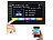 Creasono 2-DIN-MP3-Autoradio mit Touchdisplay und Farb-Rückfahrkamera Creasono