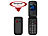 simvalley MOBILE Notruf-Klapphandy XL-949 mit Garantruf Easy, Dual-SIM und Bluetooth simvalley MOBILE Notruf-Klapphandys mit Bluetooth und Dual-SIM