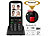 simvalley MOBILE Komfort-Handy mit Garantruf Premium, Bluetooth & XXL Farb-Display simvalley MOBILE Notruf-Handys mit Lupe, Kamera und Sprachememos