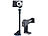 PEARL Flexibles Kamera-Stativ mit Saugfuß und Universal-Smartphone-Halterung PEARL