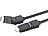 auvisio Premium-HDMI-Kabel, Stecker 180° neigbar & 360° drehbar (2 m)