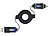 Xystec 3in1-USB-Kabeltrommel: Mini-USB/RJ45/für iPhone Xystec Ladekabel mit Dock-Connector
