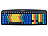 farbige Tastatur: GeneralKeys USB-Übungs-Tastatur mit Farbkodierung für 10-Fingersystem