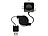 Xystec 3in1 Daten- & Ladekabel mit Dock-Connector, Mini-USB, Micro-USB Xystec Ladekabel mit Dock-Connector