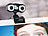 Somikon 3D-Webcam "WEC-400.3D" mit Dual-Optik für echtes 3D Somikon Webcams