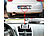 Lescars Rückfahr-Kamera im Nummernschild-Halter für iOS und Android Lescars Funk-Rückfahr-Kameras in Nummernschild-Halterung