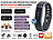 newgen medicals Bluetooth-4.0-Fitness-Armband FBT-55.w mit Nachrichten-Anzeige newgen medicals Fitness-Armbänder mit Bluetooth und Nachrichtenanzeigen