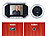 Somikon Digitale Türspion-Kamera, 8,9-cm-Display, PIR, HD-Aufnahme, Nachtsicht Somikon Türspion-Kameras mit Nachtsicht