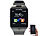simvalley MOBILE Handy-Uhr & Smartwatch PW-430.mp mit Bluetooth 3.0 und Fotokamera simvalley MOBILE 