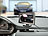 Lescars Farb-Rückfahrkamera im Nummernschildhalter m. Monitor & Abstandswarner Lescars