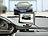 Lescars Funk-Rückfahrkamera in Nummernschildhalter m. Monitor & Abstandswarner Lescars