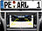 Lescars Farb-Rückfahrkamera im Nummernschildhalter m. Monitor & Abstandswarner Lescars Rückfahrkameras mit Monitoren