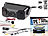 Lescars Farb-Rückfahrkamera & Einparkhilfe m. Abstandswarner, LED-Ausleuchtung Lescars Einparkhilfen mit Rückfahr-Kameras