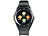 simvalley MOBILE 2in1-Uhren-Handy & Smartwatch für Android, rundes Display, Bluetooth simvalley MOBILE Handy-Smartwatches mit Bluetooth