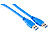 USB Datenkabel: c-enter USB-3.0-Kabel Super-Speed Typ A Stecker auf Stecker, 1,8 m, blau