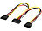goobay Y-Stromkabel für SATA-HDD 20cm (2x Stecker / 1x Kupplung 15 Pin) goobay SATA-Anschlusskabel