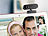 Somikon Full HD-Webcam WEC-360.HD mit Autofokus und 1080p/15fps Somikon Full-HD Webcam
