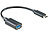 OTG Kabel: auvisio USB-3.0-Anschlusskabel C-Stecker auf A-Buchse, 15 cm