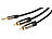 auvisio Premium-Stereo-Kabel 3,5-mm- auf 2 Cinch-Stecker, 0,5 m, vergoldet auvisio Klinke-auf-Cinch-Audiokabel