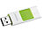 PConKey USB-Speicherstick UPD-104, grün/weiß, 4 GB PConKey USB-Speichersticks
