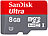 SanDisk 8GB Ultra microSDHC Speicherkarte, 30 MB/s, UHS-1 SanDisk microSD-Speicherkarten UHS U1