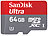 SanDisk 64GB Ultra microSDXC Speicherkarte, 30 MB/s, UHS-I, U1 SanDisk microSD-Speicherkarten UHS U1