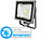 Luminea COB-LED-Fluter im Metallgehäuse, 50 W, IP44, PIR (Versandrückläufer Luminea LED-Fluter mit Bewegungsmelder (tageslichtweiß)