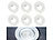 Luminea 6er-Set Einbaurahmen für MR16, weiß, schwenkbar Luminea Lampen-Einbaufassungen