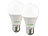 Luminea 2er-Set LED-Lampen, Bewegungssensor, E27, 9 W, 850 lm, tageslichtweiß Luminea