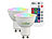 Luminea 2er-Set LED-Spots GU10, RGBW, 4,8 W (ersetzt 40 W), 400 lm, dimmbar Luminea LED-Spots GU10 mit Farbwechsel (RGBW) und Fernbedienungen
