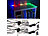 Lunartec 2er-Set LED-Glasbodenbeleuchtungen: 12 Klammern mit 36 RGB-LEDs Lunartec