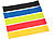 Speeron 5er-Set Widerstandsbänder, Latex, 5 Stärken, je 60 cm Länge, Tasche Speeron Pilates Fitnessbänder