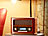 auvisio Digitales Nostalgie-Stereo-Radio mit DAB+, Bluetooth 5.0, FM & Wecker auvisio Retro-DAB-Plus Radio