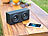 auvisio Mobiler Aktivlautsprecher im Holzgehäuse MSS-88.bt, Bluetooth, 6 Watt auvisio Mobiler Stereo-Lautsprecher mit Bluetooth