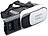 auvisio Virtual-Reality-Brille für Smartphones + 2in1-Mini-Game-Controller auvisio Gaming-Controller mit Bluetooth