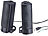 auvisio 2in1-PC-Stereo-Lautsprecher und Soundbar, 10 Watt, USB-Stromversorgung auvisio Stereo-Lautsprecher und Soundbars